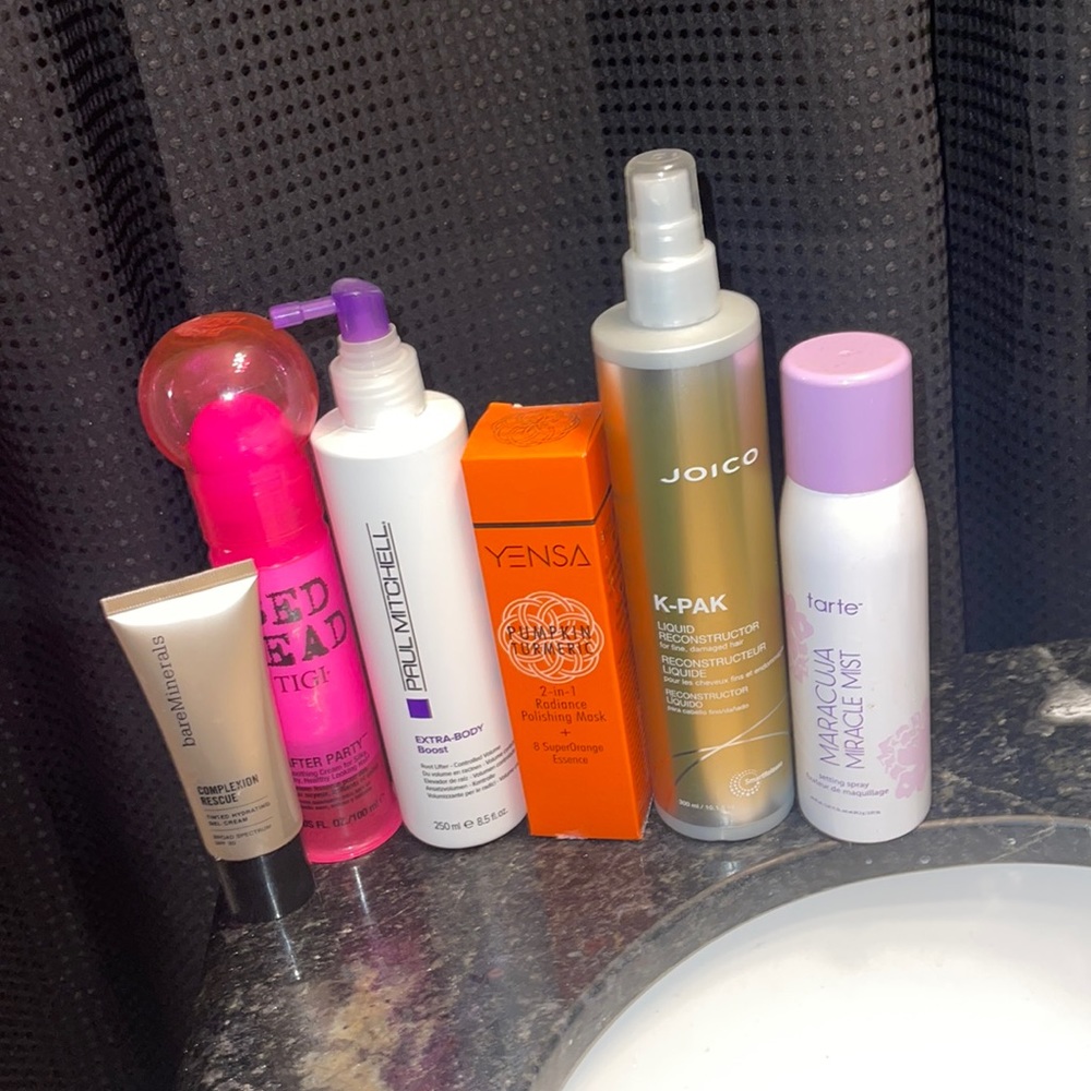 Beauty products. Used once or never. Bundle